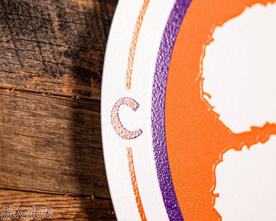 VARSITY Collection- SINGLE Layer Clemson Tigers Metal Wall Art