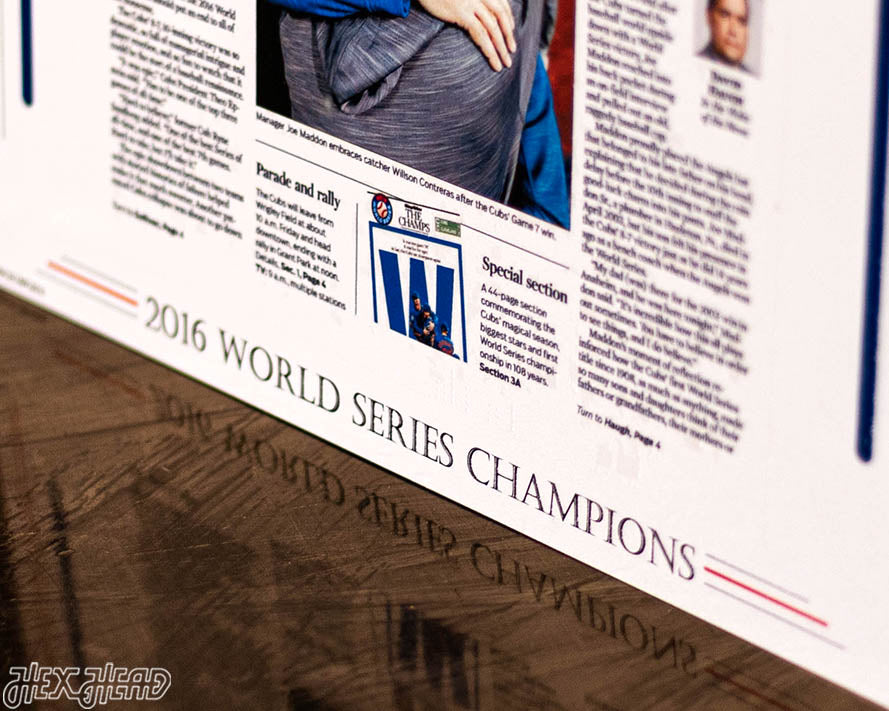 The Chicago Tribune Chicago Cubs 2016 WORLD SERIES Front Page - NOV 4, 2016