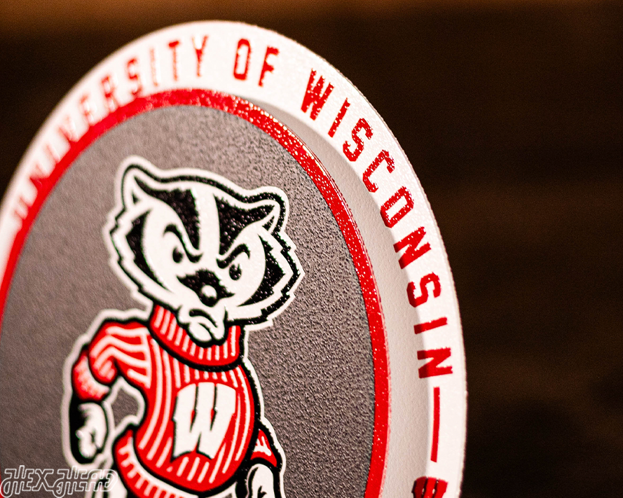 Wisconsin Badgers "Double Play" On the Shelf or on the Wall Art