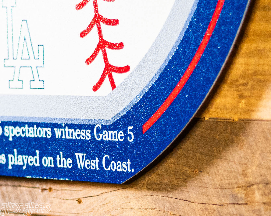 VARSITY Collection- SINGLE Layer Los Angeles Dodgers 1959 World Series Wall Art