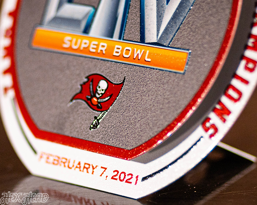 Tampa Bay Buccaneers Super Bowl LV "Double Play" On the Shelf or on the Wall Art