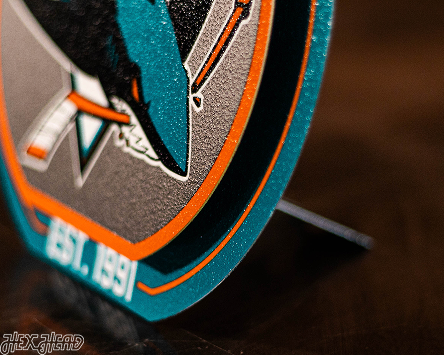 San Jose Sharks "Double Play" On the Shelf or on the Wall Art