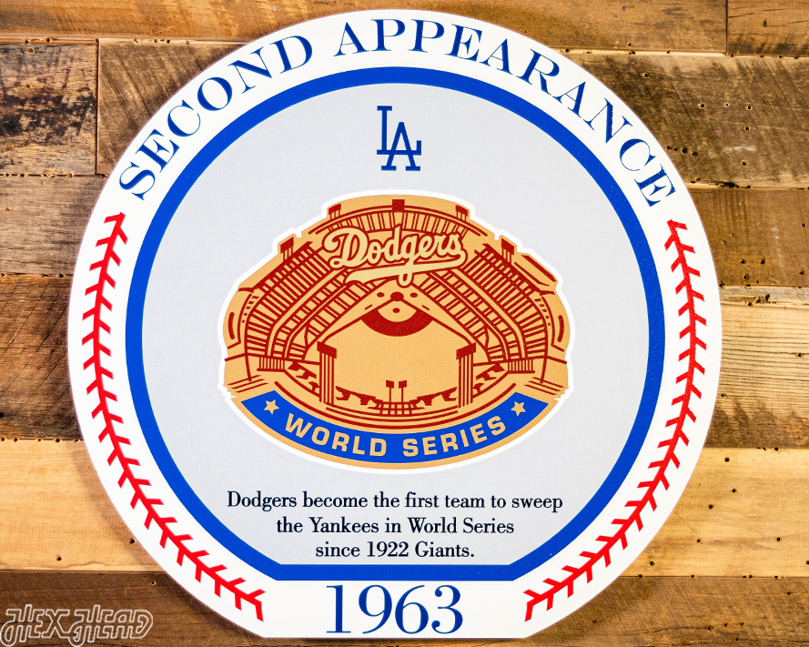 Test -- VARSITY Collection SINGLE Layer Los Angeles Dodgers World Series Wall Art