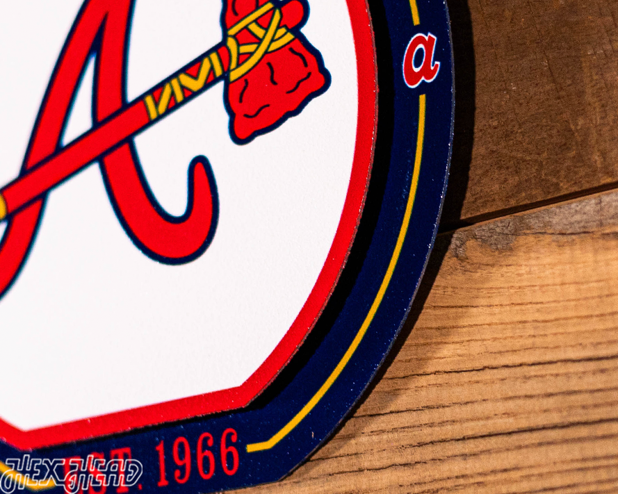 Atlanta Braves "Double Play" On the Shelf or on the Wall Art