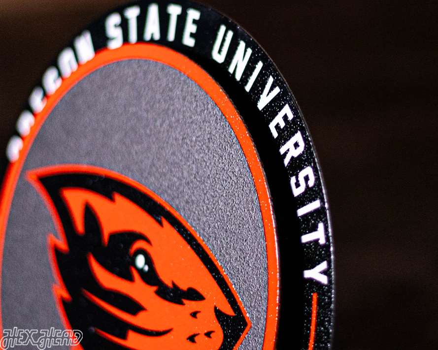 Oregon State Beaver "Double Play" On the Shelf or on the Wall Art