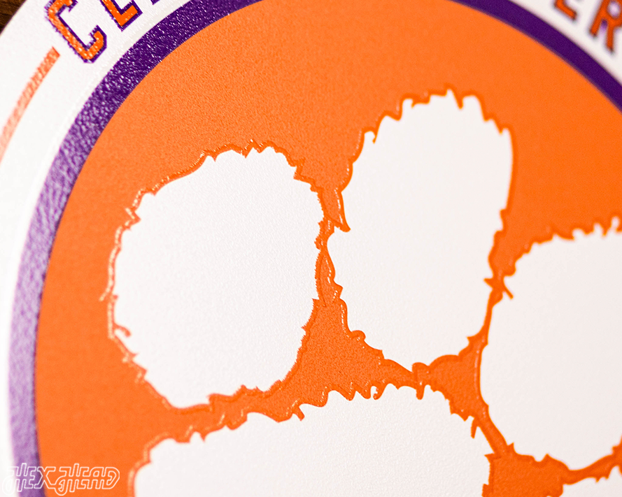 VARSITY Collection- SINGLE Layer Clemson Tigers Metal Wall Art