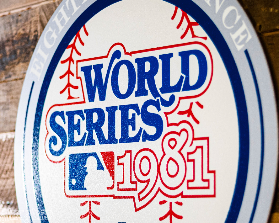 VARSITY Collection- SINGLE Layer Los Angeles Dodgers 1981 World Series Wall Art