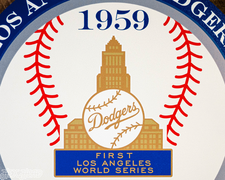 VARSITY Collection- SINGLE Layer Los Angeles Dodgers 1959 World Series Wall Art