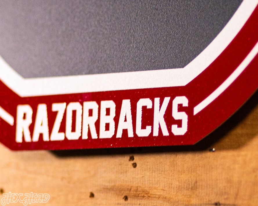 VARSITY Collection- SINGLE Layer Arkansas Razorbacks Metal Wall Art