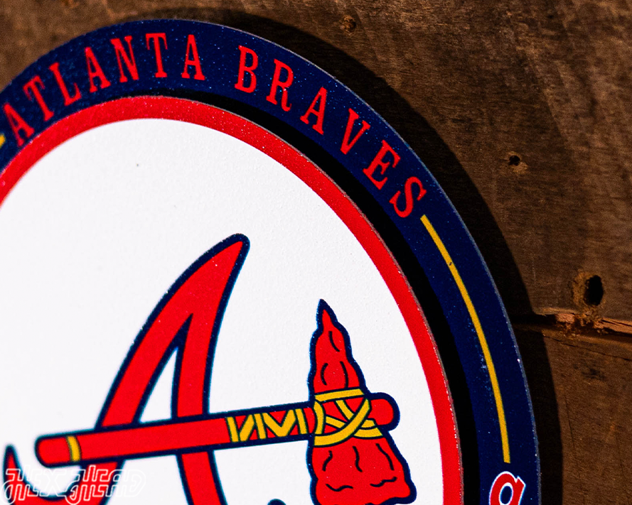 Atlanta Braves "Double Play" On the Shelf or on the Wall Art