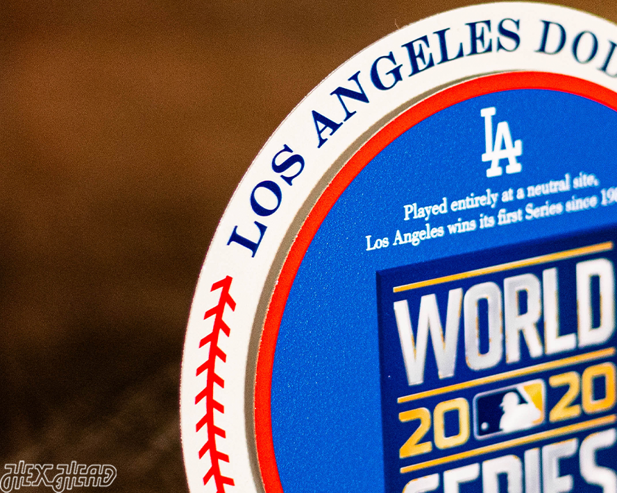 Los Angeles Dodgers 2020 World Series "Double Play" On the Shelf or on the Wall Art