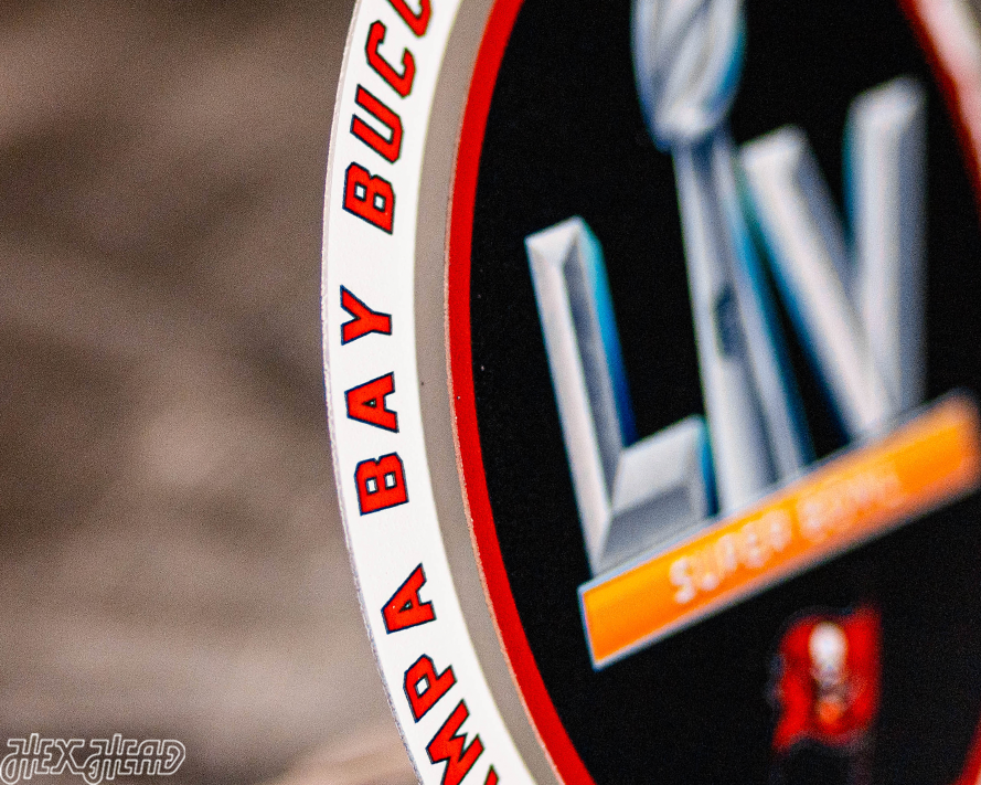 Tampa Bay Buccaneers Super Bowl LV "Double Play" On the Shelf or on the Wall Art