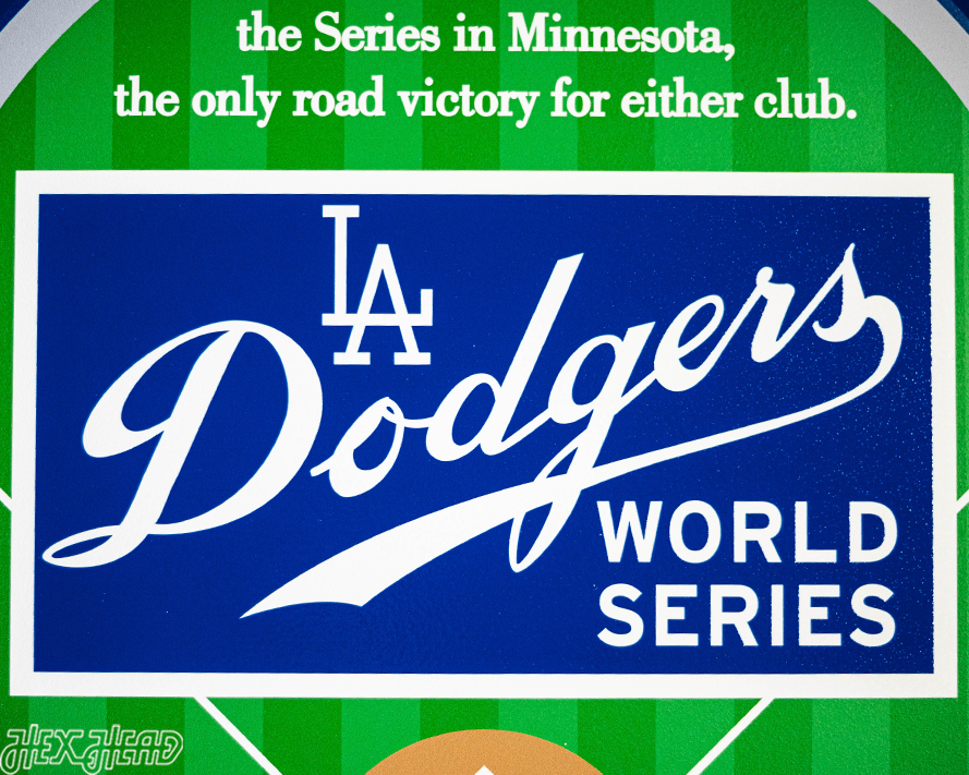 VARSITY Collection- SINGLE Layer Los Angeles Dodgers 1965 World Series Wall Art
