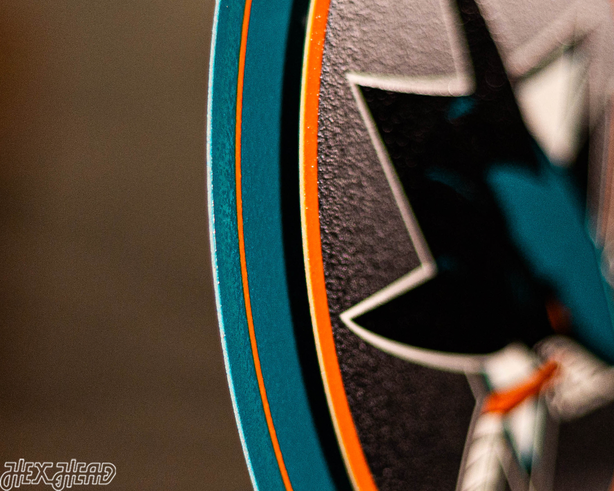 San Jose Sharks "Double Play" On the Shelf or on the Wall Art