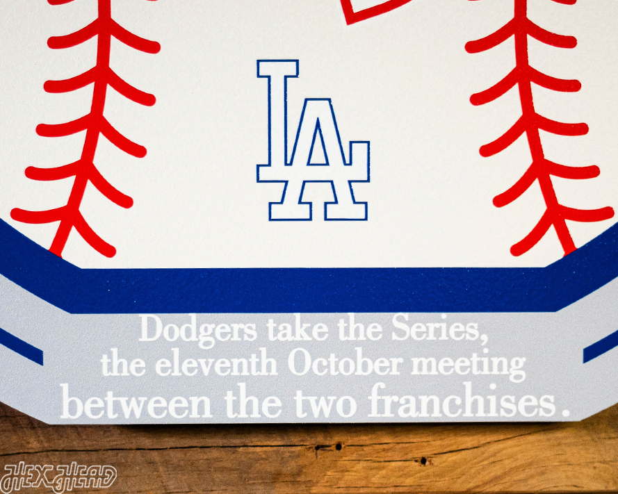 VARSITY Collection- SINGLE Layer Los Angeles Dodgers 1981 World Series Wall Art