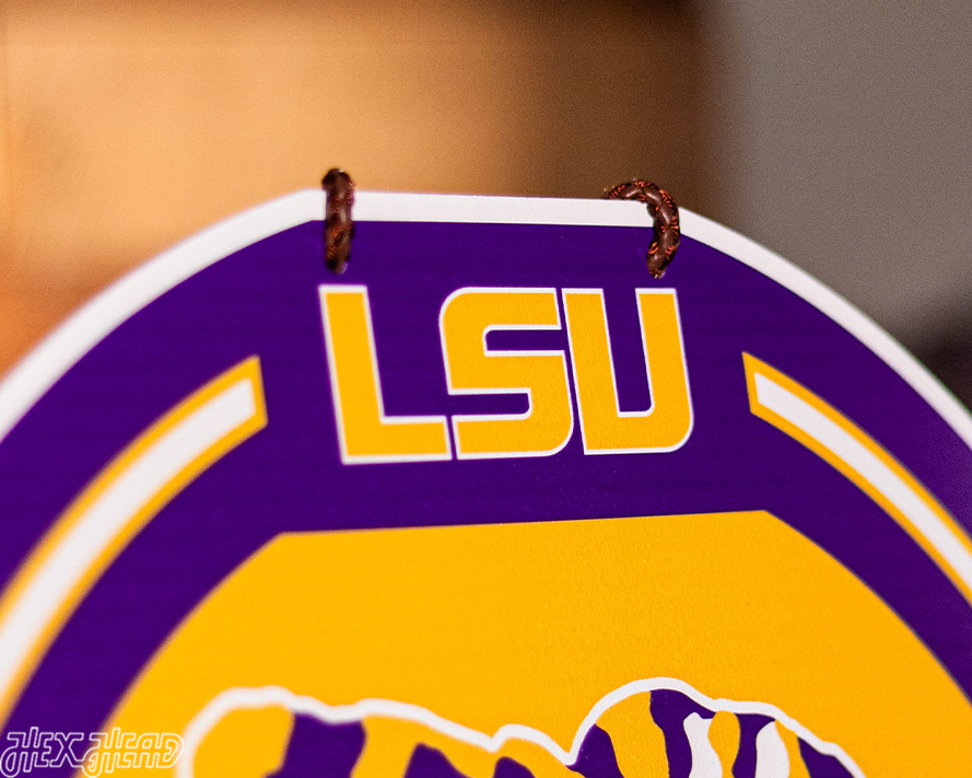 LSU Tigers Personalized Monogram Metal Art