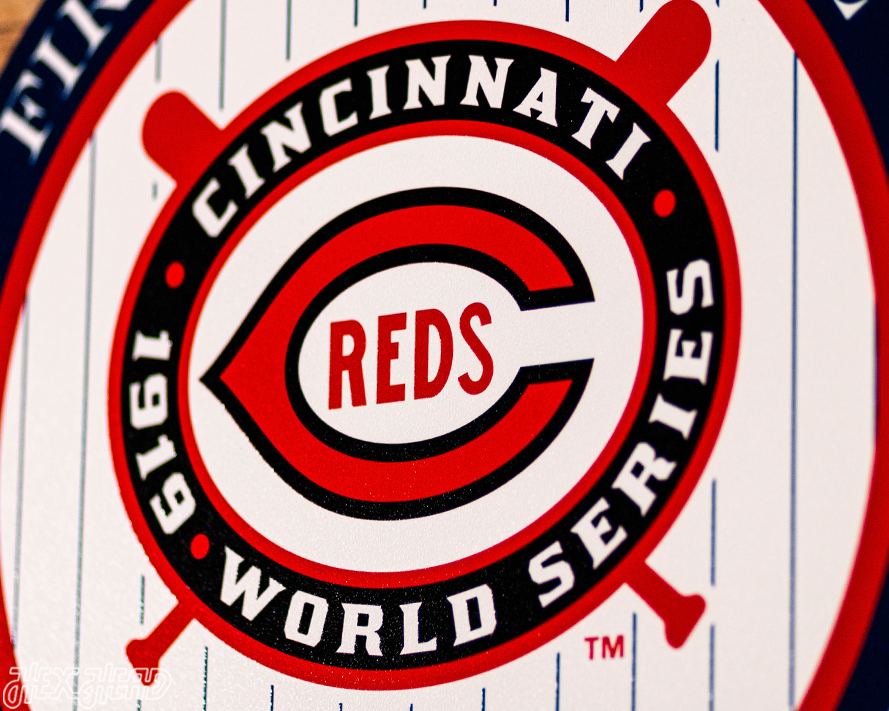 VARSITY Collection- SINGLE Layer Cincinnati Reds World Series Metal Wall Art