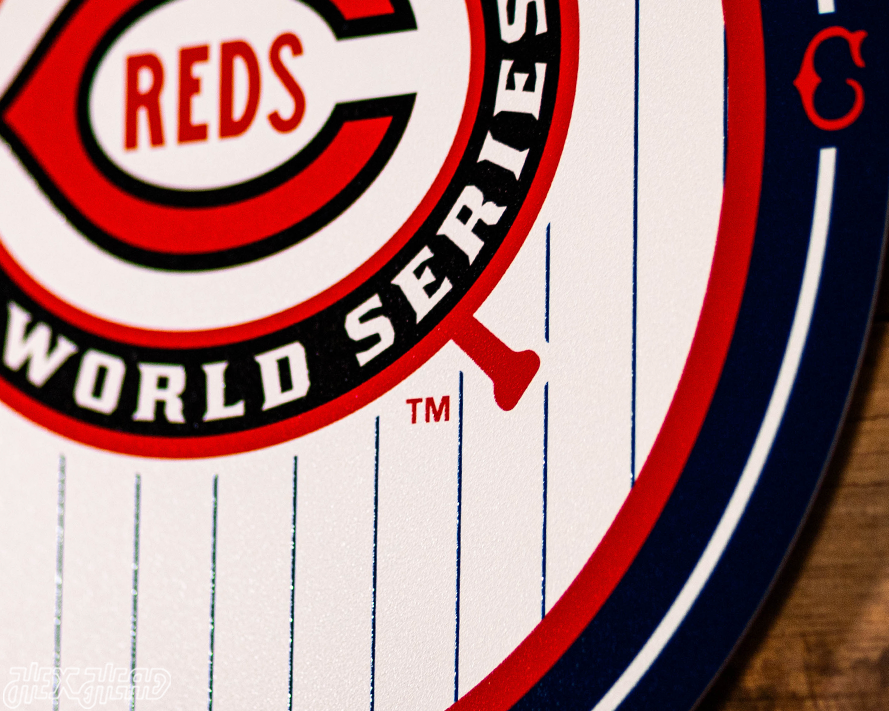 VARSITY Collection- SINGLE Layer Cincinnati Reds World Series Metal Wall Art