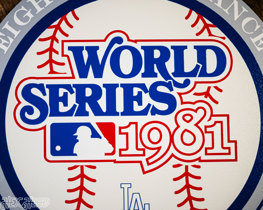 VARSITY Collection- SINGLE Layer Los Angeles Dodgers 1981 World Series Wall Art