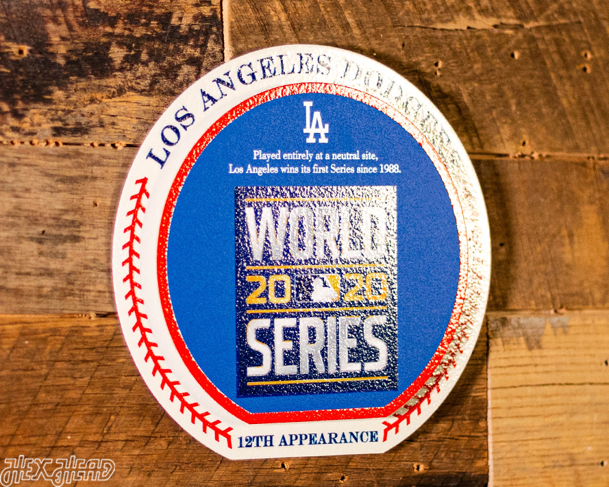 Los Angeles Dodgers 2020 World Series "Double Play" On the Shelf or on the Wall Art