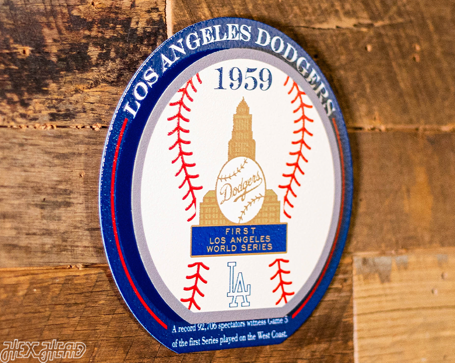 Los Angeles Dodgers 1959 World Series "Double Play" On the Shelf or on the Wall Art