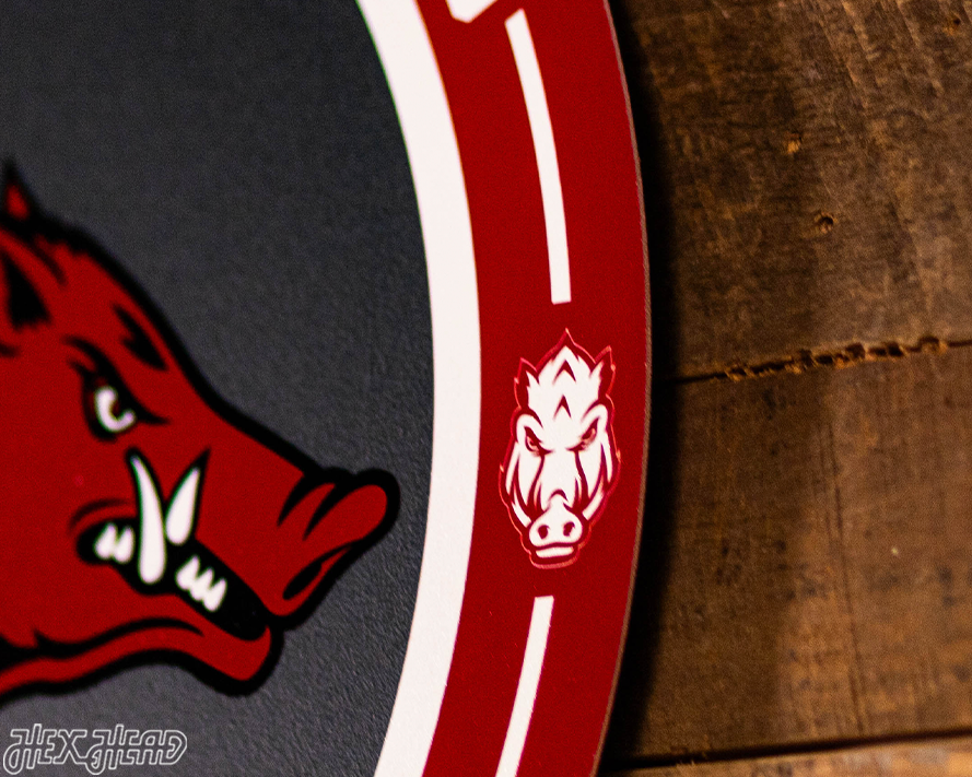 VARSITY Collection- SINGLE Layer Arkansas Razorbacks Metal Wall Art