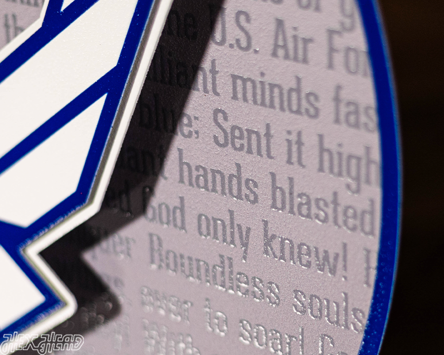 United States Air Force CRAFT SERIES 3D Embossed Metal Wall Art