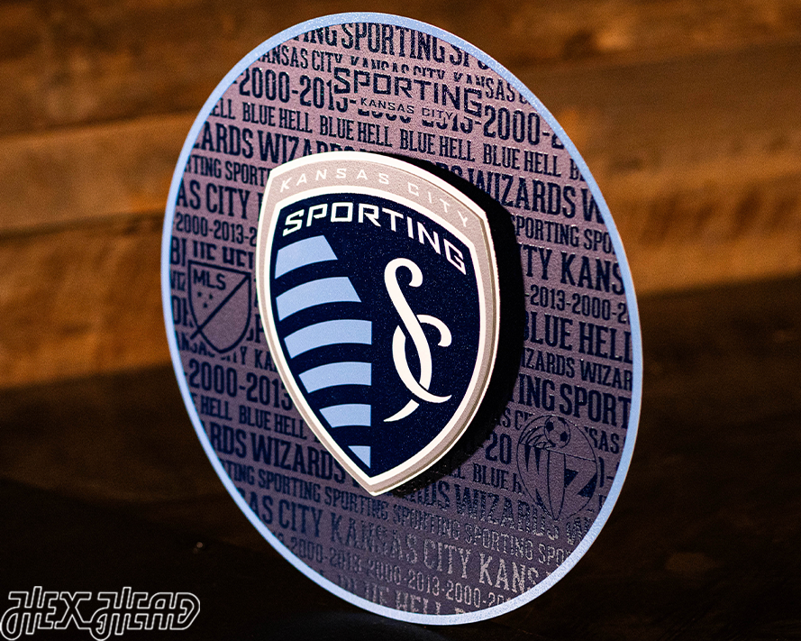 CLOSE OUT - Sporting Kansas City CRAFT SERIES 3D Embossed Metal Wall Art