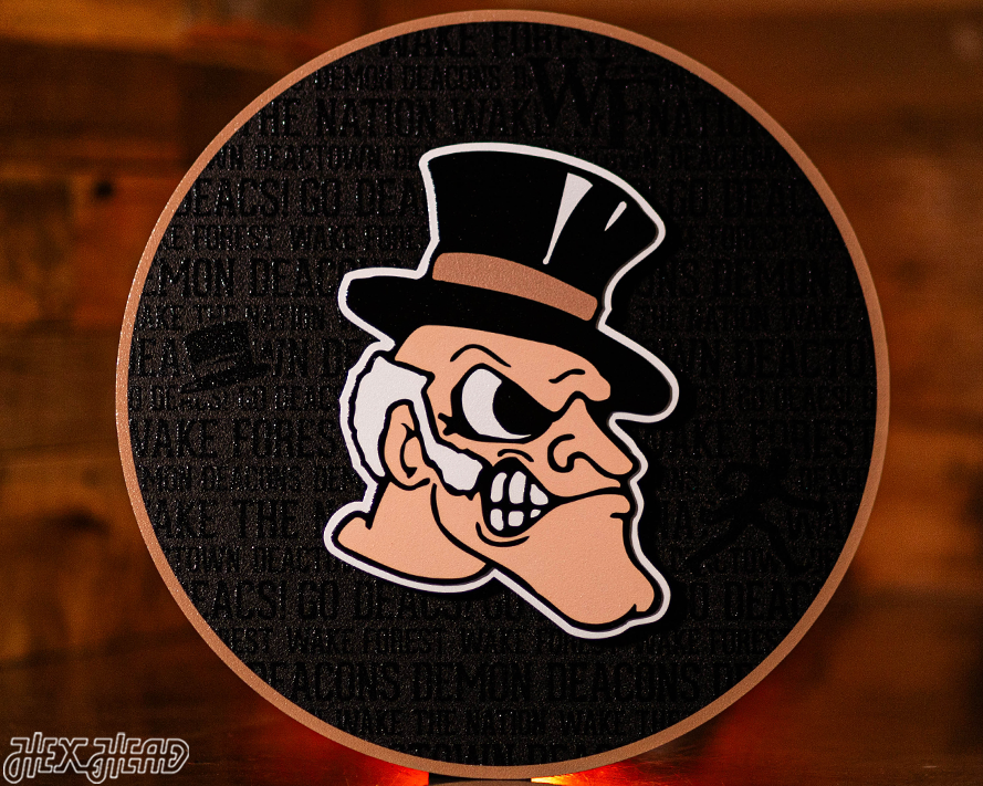 Wake Forest Demon Deacons CRAFT SERIES 3D Embossed Metal Wall Art