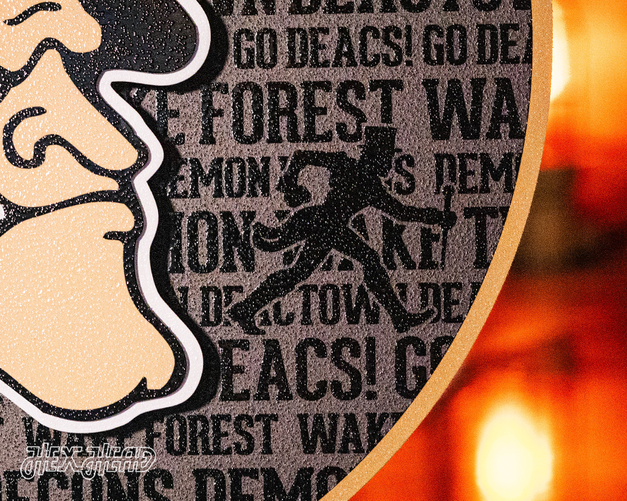 Wake Forest Demon Deacons CRAFT SERIES 3D Embossed Metal Wall Art