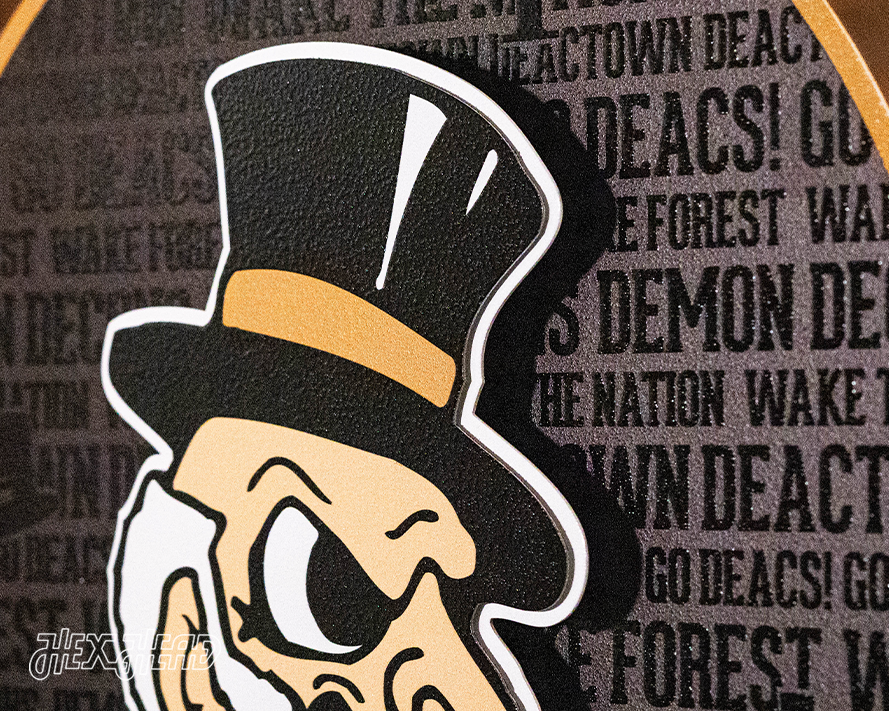 Wake Forest Demon Deacons CRAFT SERIES 3D Embossed Metal Wall Art