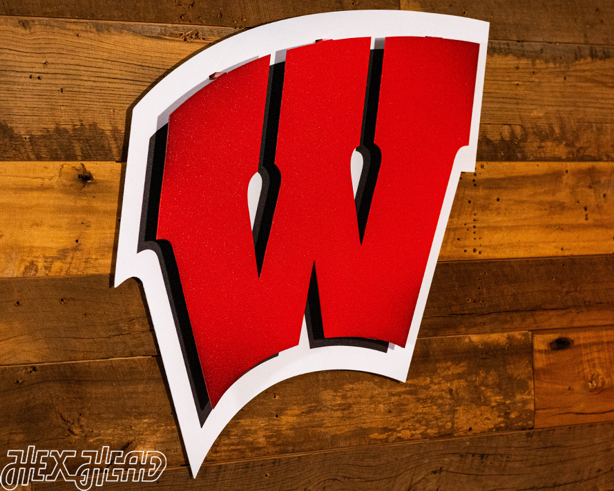 Wisconsin "W" 3D Vintage Metal Artwork