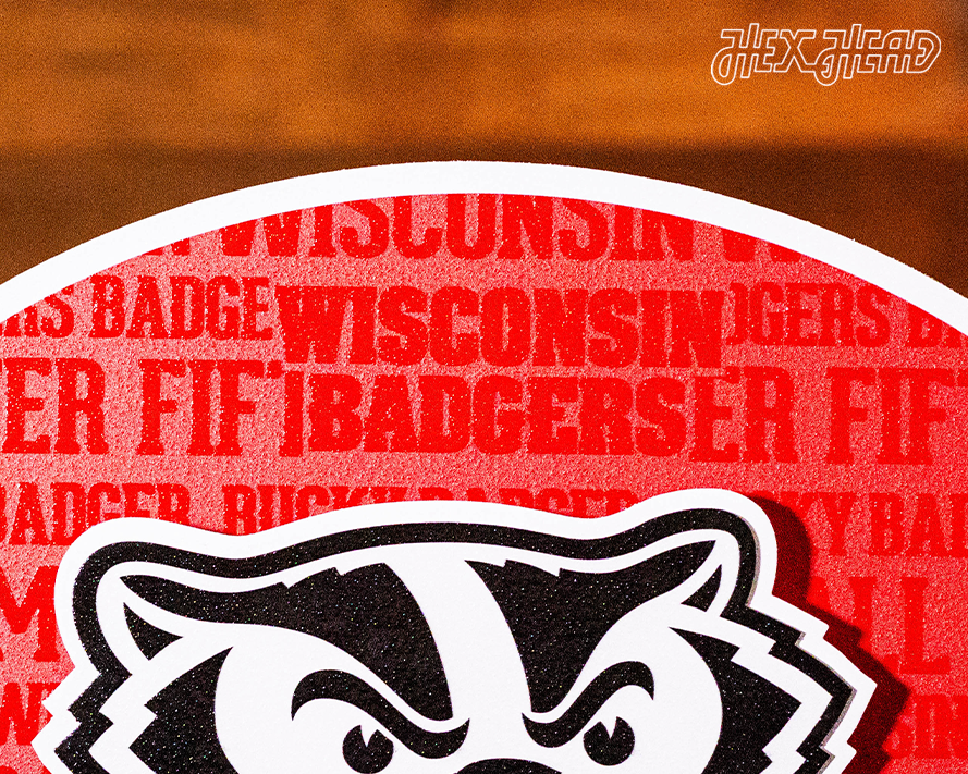 Wisconsin Badgers CRAFT SERIES 3D Embossed Metal Wall Art