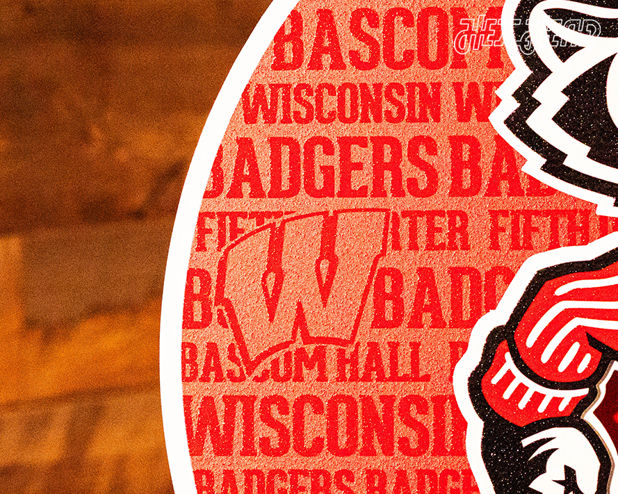 Wisconsin Badgers CRAFT SERIES 3D Embossed Metal Wall Art