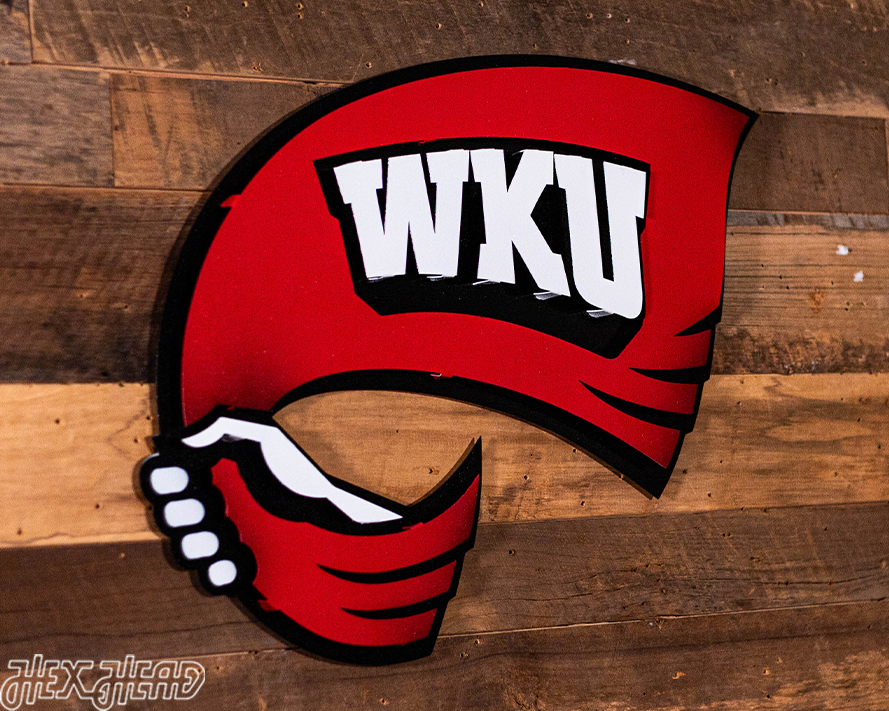 Western Kentucky "Red Towel" 3D Vintage Metal Wall Art