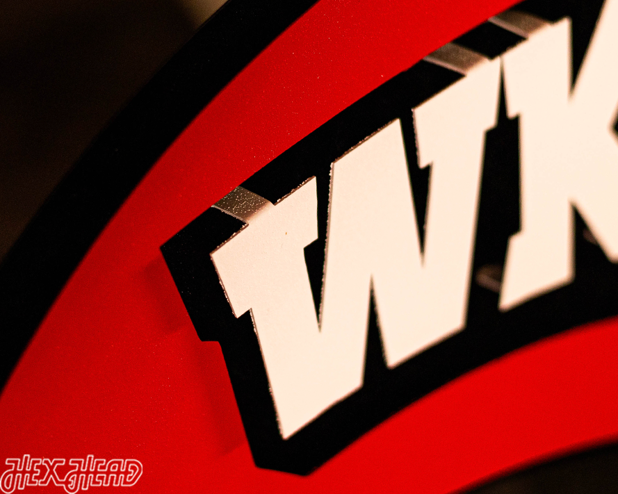 Western Kentucky "Red Towel" 3D Vintage Metal Wall Art