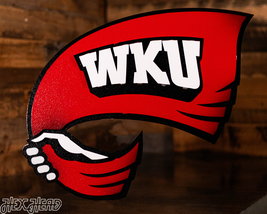 Western Kentucky "Red Towel" 3D Vintage Metal Wall Art