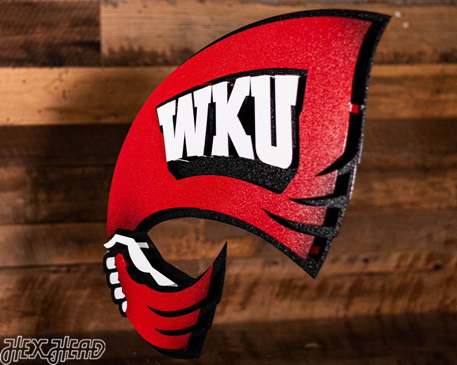 Western Kentucky "Red Towel" 3D Vintage Metal Wall Art