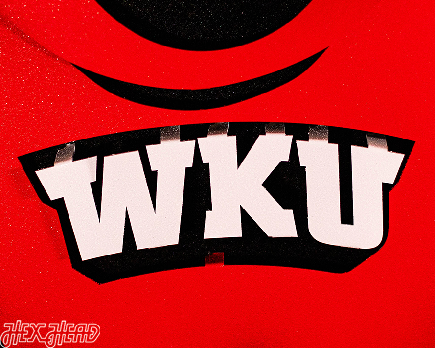 Western Kentucky "Big Red" 3D Vintage Metal Wall Art