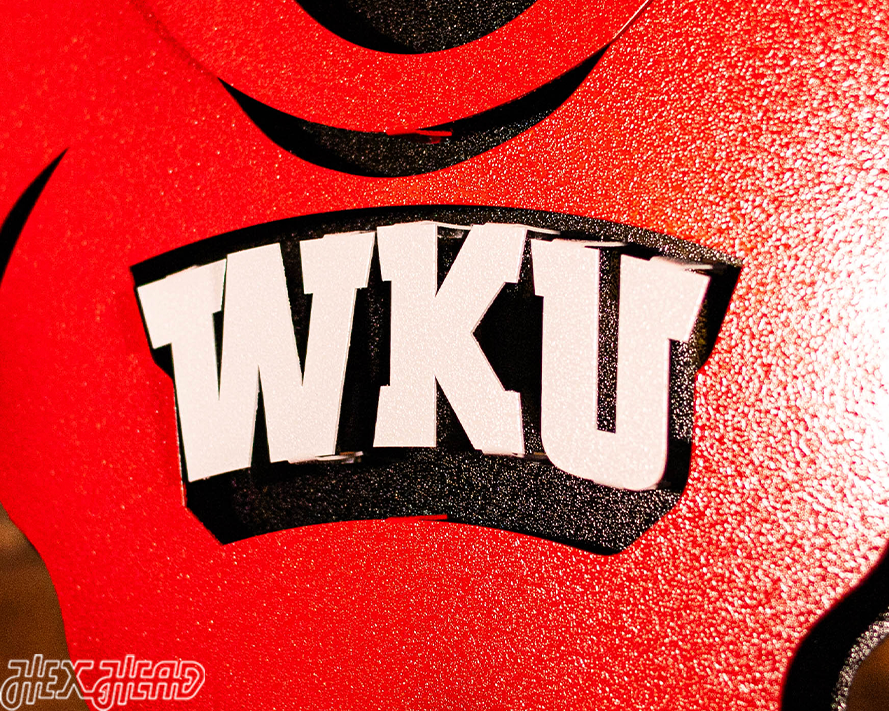 Western Kentucky "Big Red" 3D Vintage Metal Wall Art