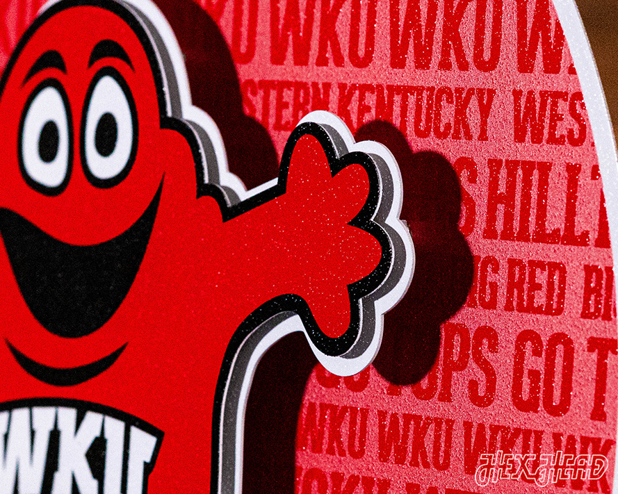 Western Kentucky Hilltoppers CRAFT SERIES 3D Embossed Metal Wall Art