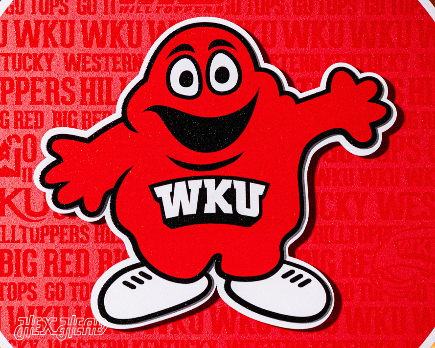 Western Kentucky Hilltoppers CRAFT SERIES 3D Embossed Metal Wall Art