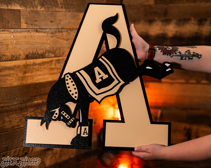 US Military Academy West Point Kicking Mule 3D Metal Wall Art