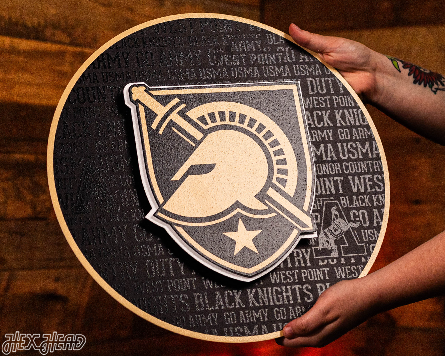 US Military Academy ARMY West Point CRAFT SERIES 3D Embossed Metal Wall Art