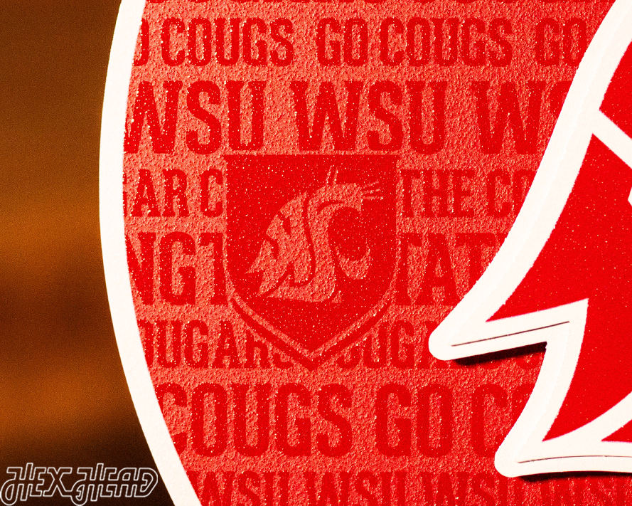 Washington State Cougars CRAFT SERIES 3D Embossed Metal Wall Art