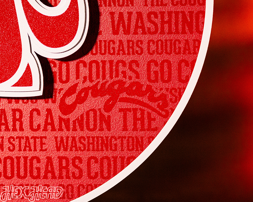 Washington State Cougars CRAFT SERIES 3D Embossed Metal Wall Art