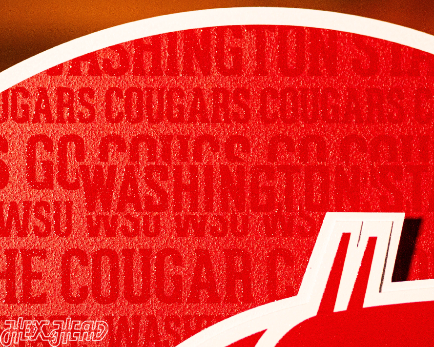 Washington State Cougars CRAFT SERIES 3D Embossed Metal Wall Art