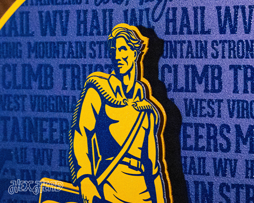 West Virginia Mountaineers CRAFT SERIES 3D Embossed Metal Wall Art