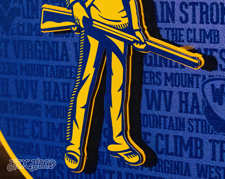 West Virginia Mountaineers CRAFT SERIES 3D Embossed Metal Wall Art