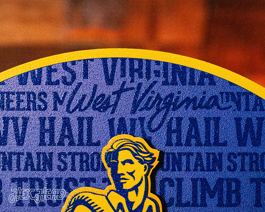 West Virginia Mountaineers CRAFT SERIES 3D Embossed Metal Wall Art